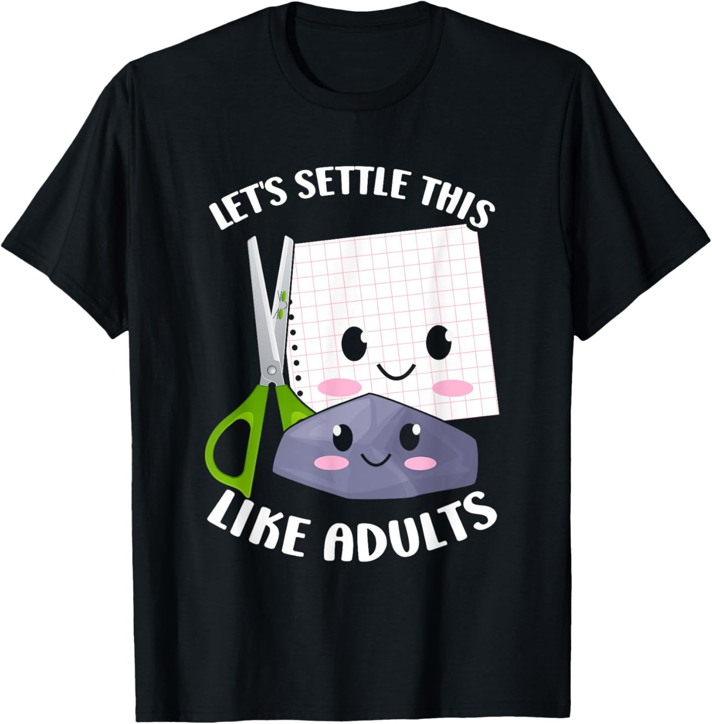 Rock Paper Scissors Funny Group Kawaii Halloween Costumes T-Shirt - T-Shirt | Black