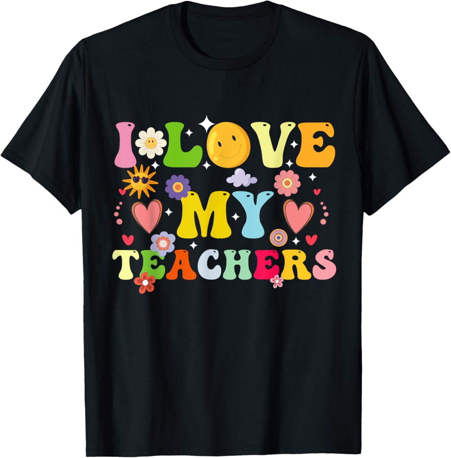 Graduation I Heart My Teachers I Love My Teachers Men Women Kids T-Shirt - T-Shirt | Black