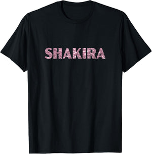 Shakira Heart Pink T-Shirt - T-Shirt | Black