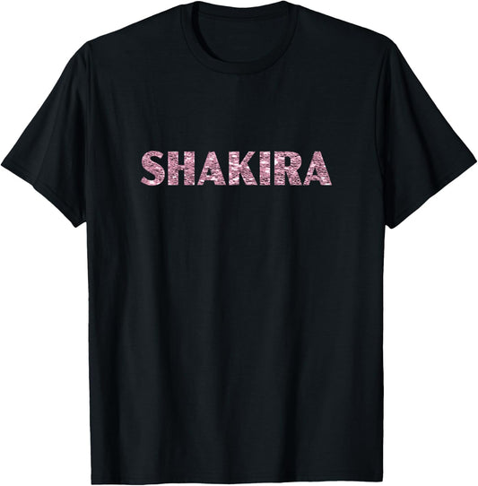 Shakira Heart Pink T-Shirt - T-Shirt | Black