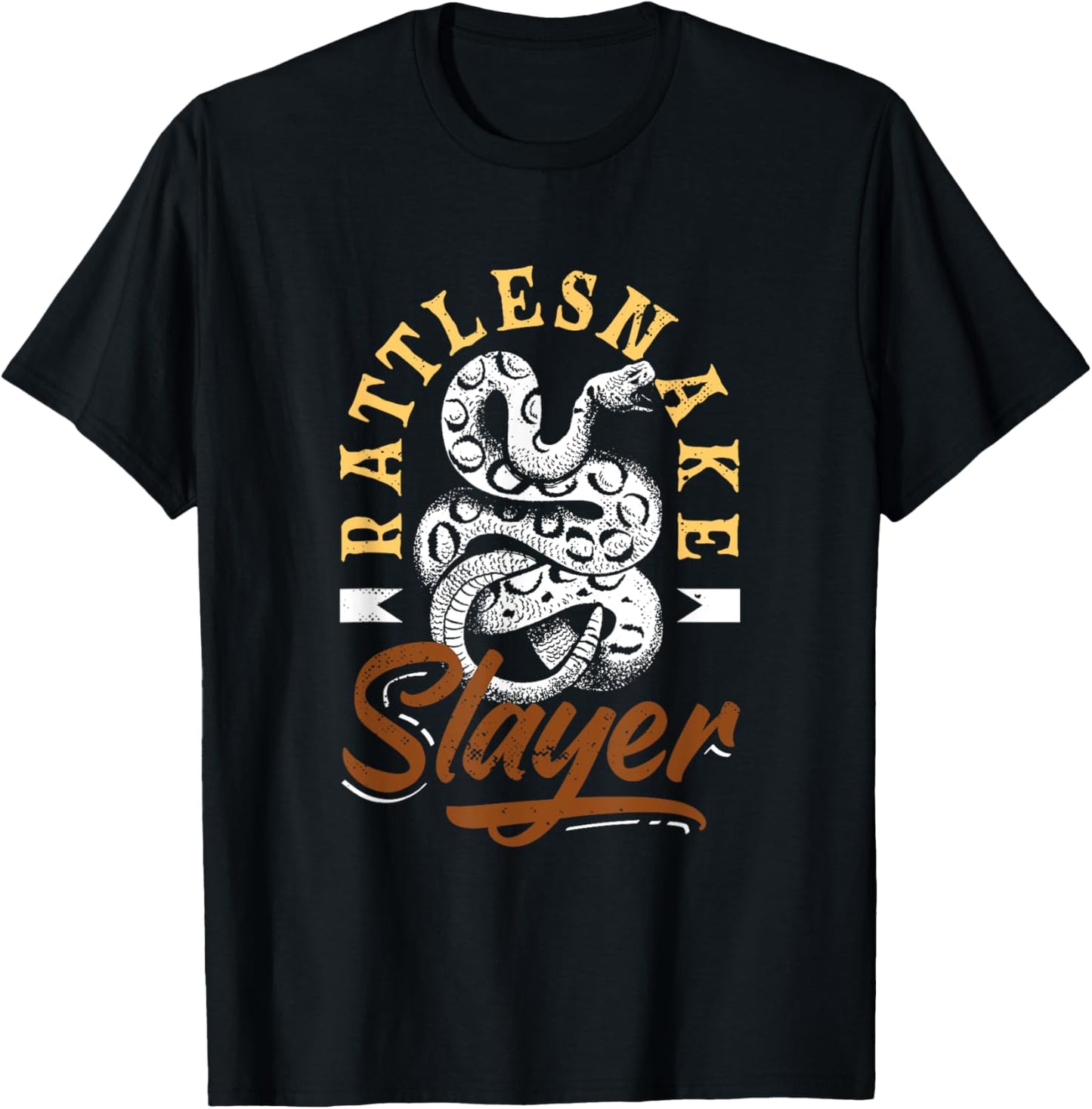 Rattlesnake Hunter Rattlesnake Slayer Funny Crotalus Snake T-Shirt - T-Shirt | Black
