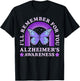 I'll Remember For You Alzheimer's Awareness Purple Butterfly T-Shirt - T-Shirt | Black