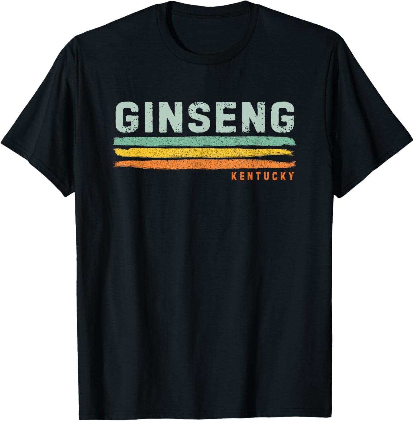 Vintage Stripes Ginseng KY T-Shirt - T-Shirt | Black