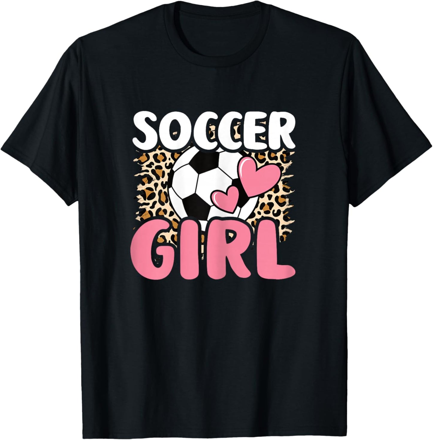 Cute Soccer Girl Soccer Player Fan Women Girls Kids T-Shirt - T-Shirt | Black