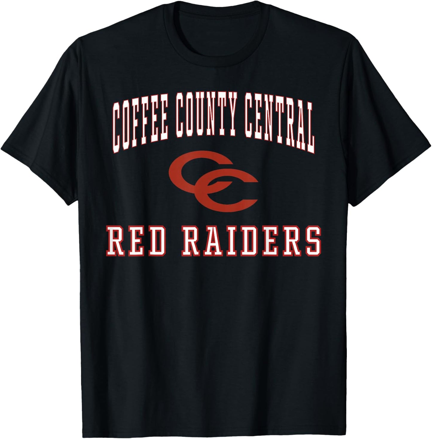 Coffee County Central High School Red Raiders C1 T-Shirt - T-Shirt | Black