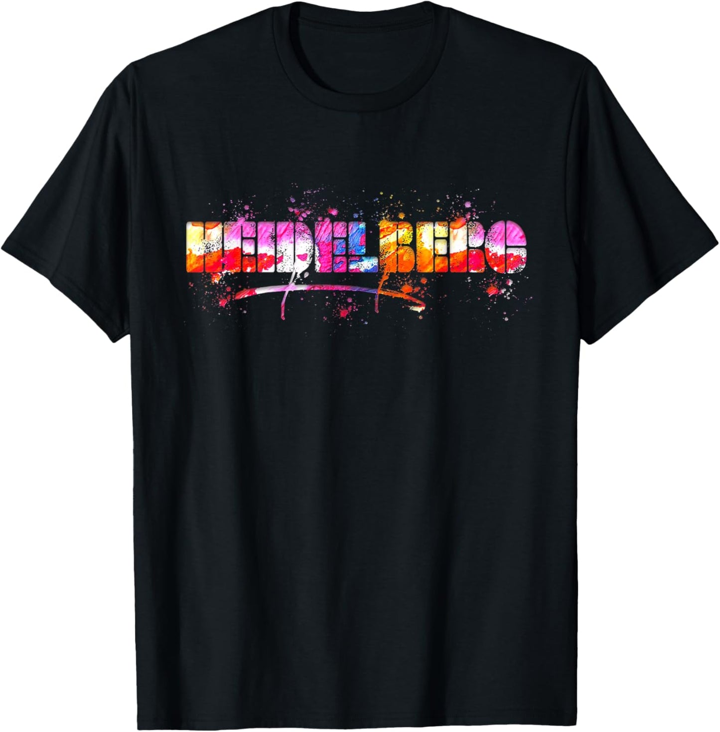 Heidelberg Schriftzug Souvenir - Aquarell Heidelberg T-Shirt - T-Shirt | Black