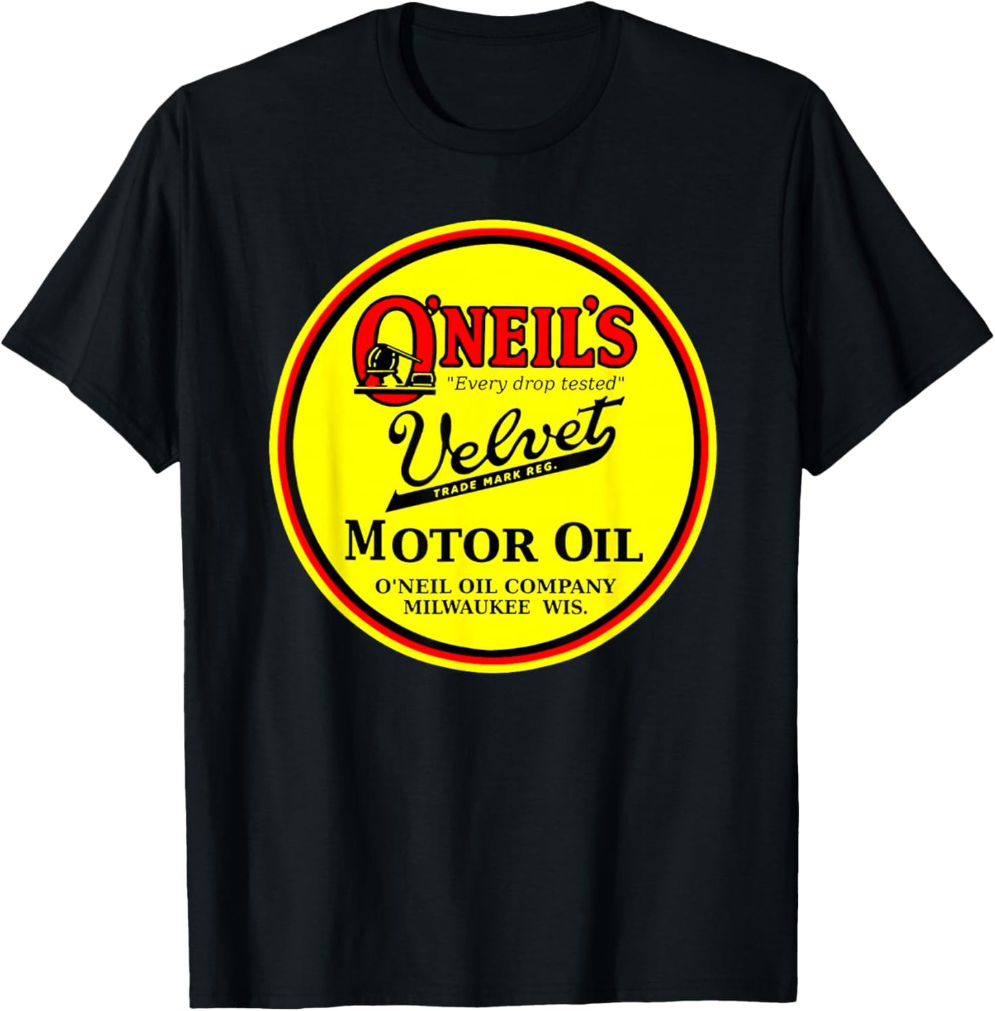 Retro Vintage Gas Station O'Neils Motor Oil Car Bikes Garage T-Shirt - T-Shirt | Black