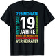 19 Jahre Verheiratet Perlmutthochzeit 19. Hochzeitstag T-Shirt - T-Shirt | Black