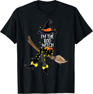 Im the Bad Witch Shirt Halloween Matching Group Costume T-Shirt - T-Shirt | Black