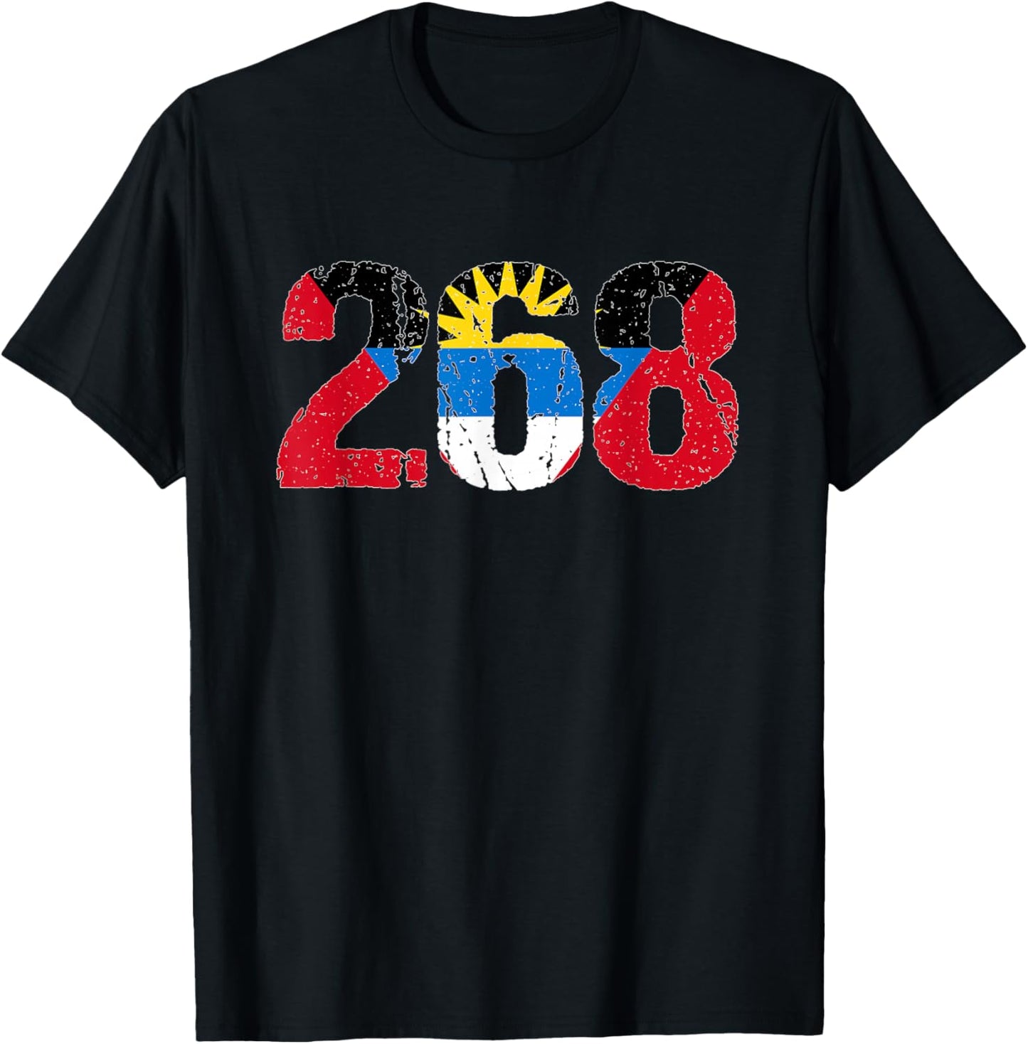 268 Antigua and Barbuda T-Shirt - T-Shirt | Black