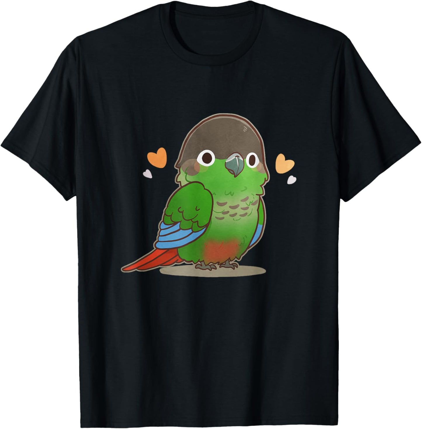 Green-cheeked Conure Parrot, Funny Cute Pet Greencheek Bird T-Shirt - T-Shirt | Black
