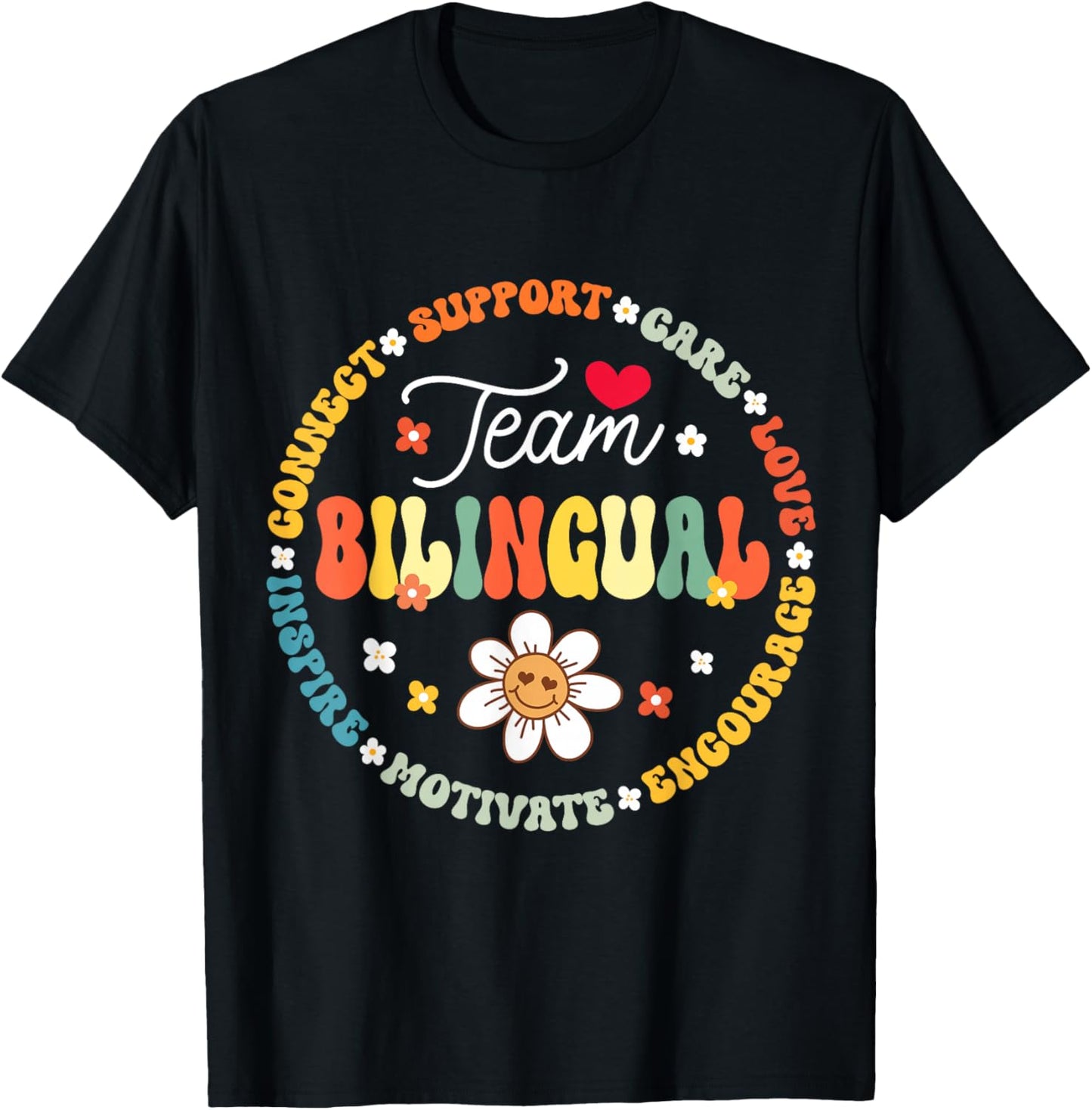 Team Bilingual Bilingues Language Teacher Back to School T-Shirt - T-Shirt | Black