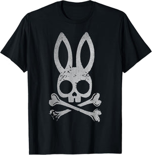 Jolly Roger Bunny Skull Crossbones Men Women Kids T-Shirt - T-Shirt | Black