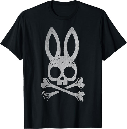 Jolly Roger Bunny Skull Crossbones Men Women Kids T-Shirt - T-Shirt | Black