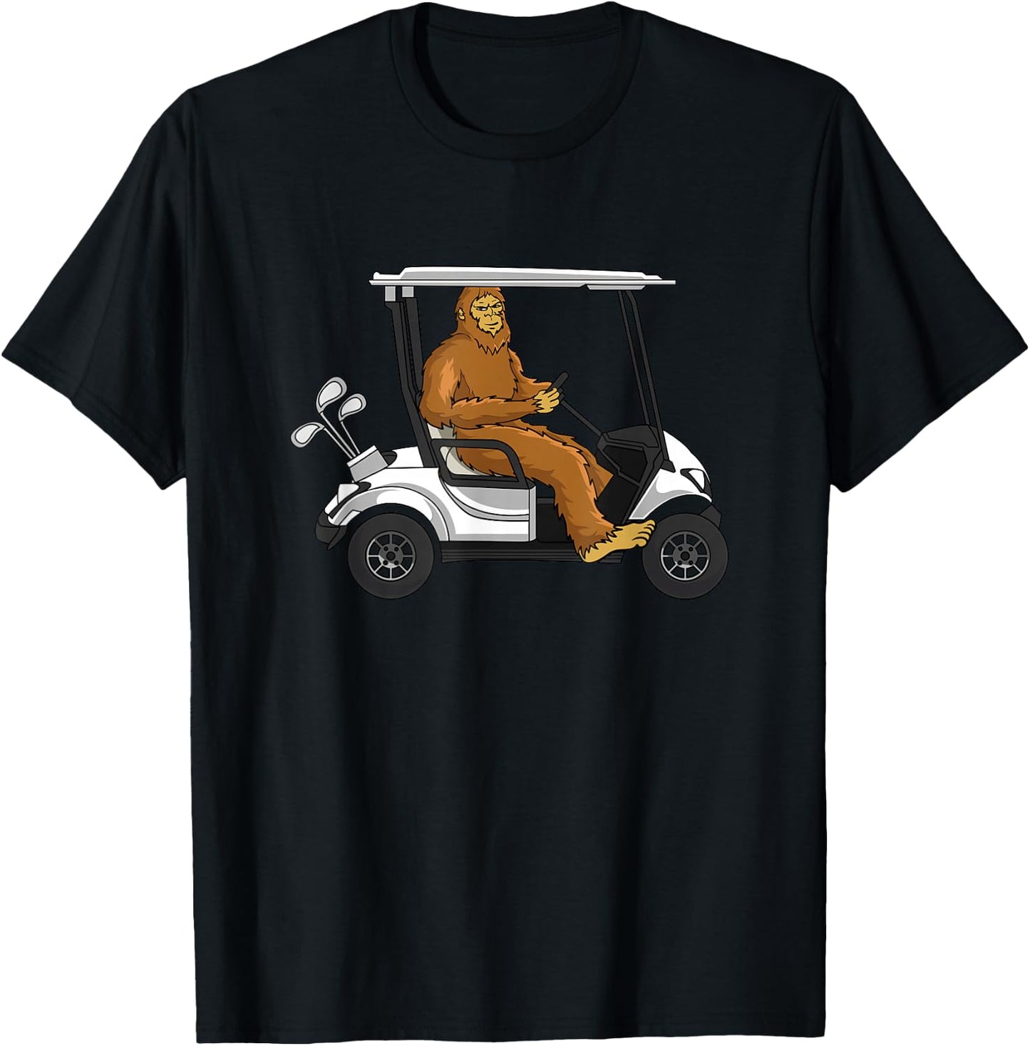 Bigfoot Golf Design for a Golf Player T-Shirt - T-Shirt | Black