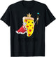 Kids Funny Pizza Queen Shirt Salami Pizza Fast Food Girl T-Shirt - T-Shirt | Black