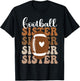 Football Sister Vintage Sport Lover Sister Mothers Day T-Shirt - T-Shirt | Black