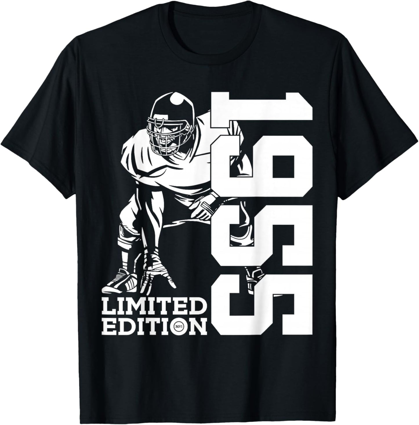 71st BIRTHDAY FOOTBALL LIMITED EDITION 1955 T-Shirt - T-Shirt | Black