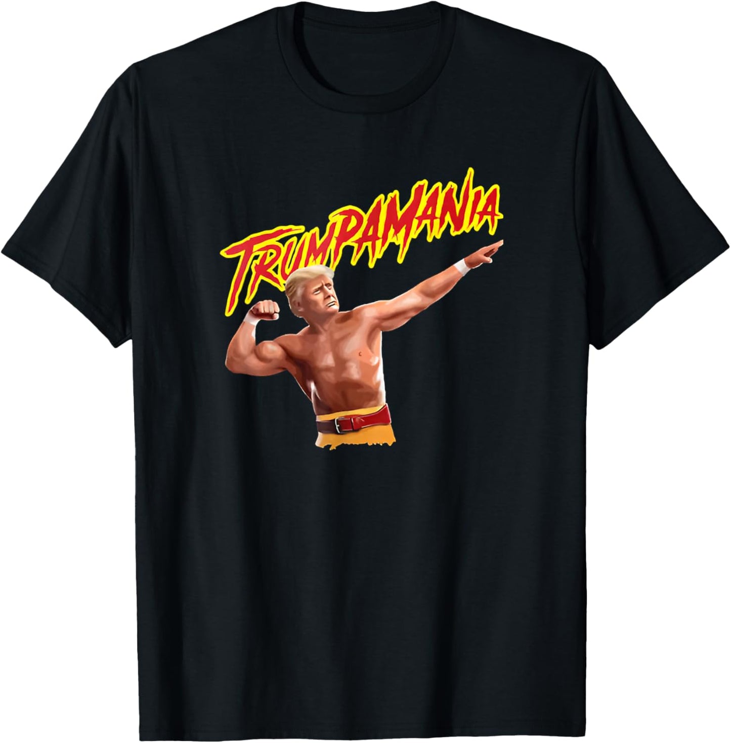 Funny Trumpmania Wrestling Meme 2024 T-Shirt - T-Shirt | Black