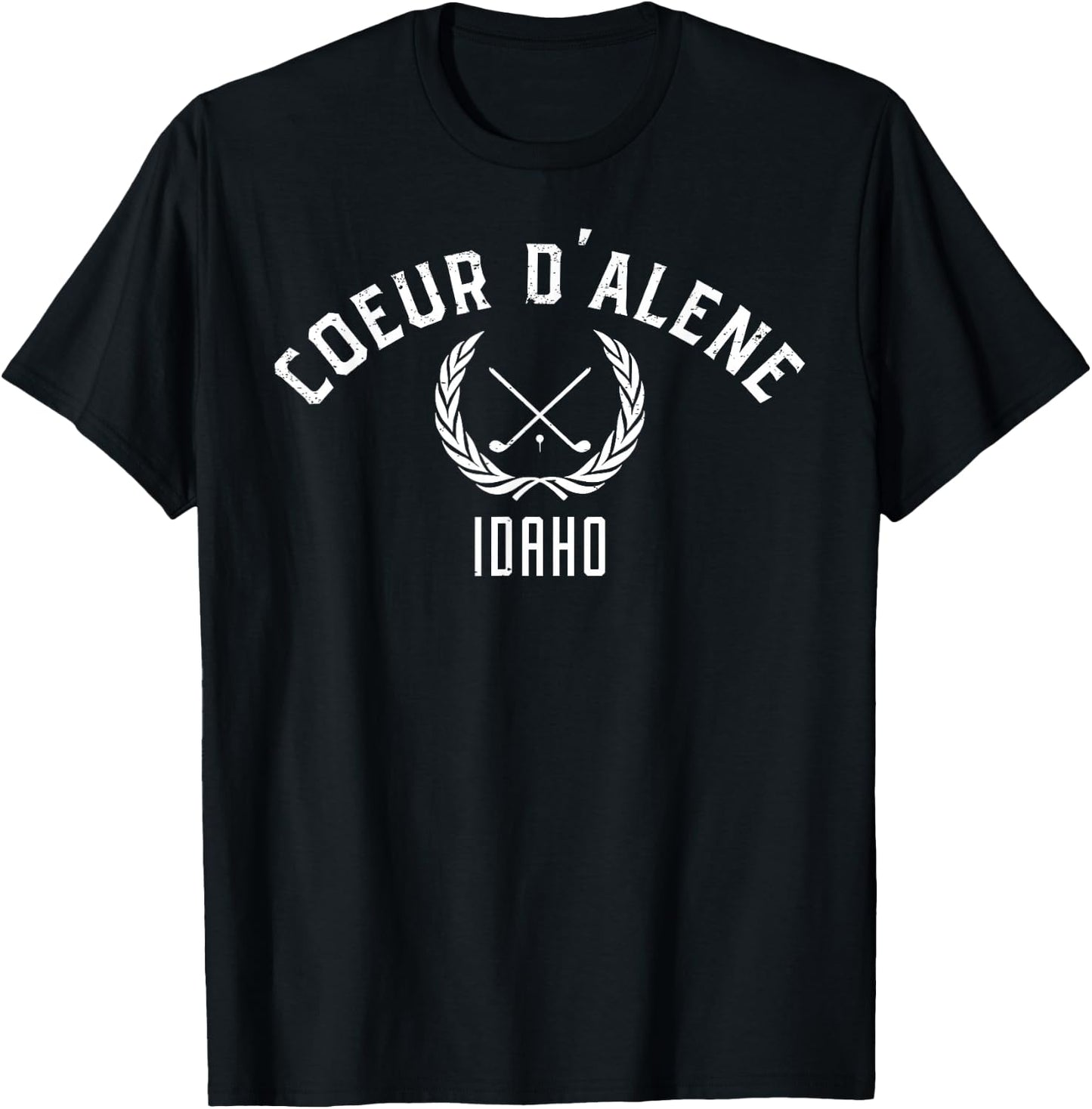 Coeur D'Alene Idaho Golf T-Shirt - T-Shirt | Black
