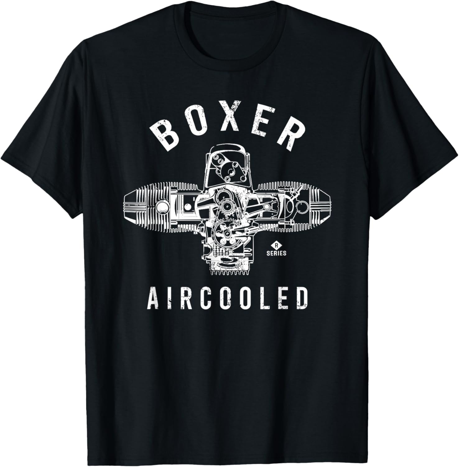 Boxer Engine Series R | Motorcycle Lovers Boxer Engine T-Shirt - T-Shirt | Black