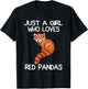 Just A Girl Who Loves Red Pandas Gift Red Panda Gifts T-Shirt - T-Shirt | Black