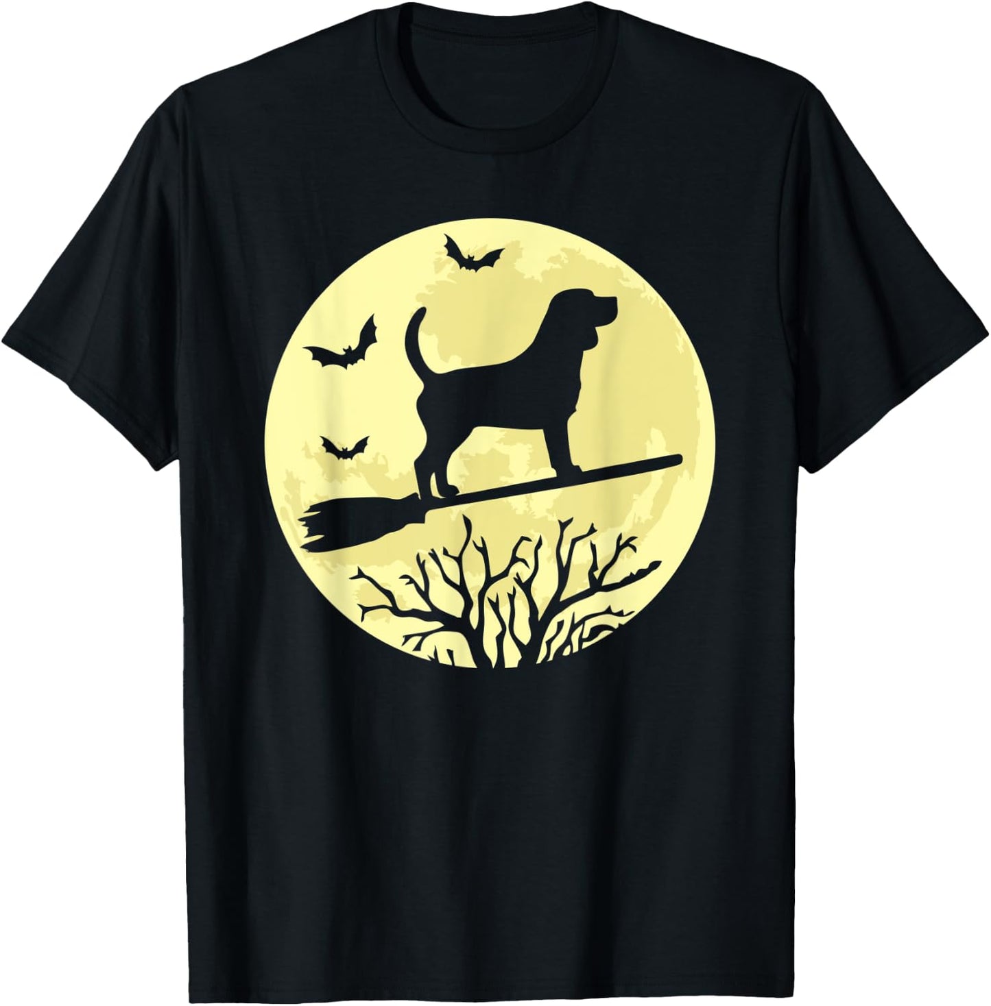 Beagle Witch Funny Beagle Dog Lover Halloween T-Shirt - T-Shirt | Black