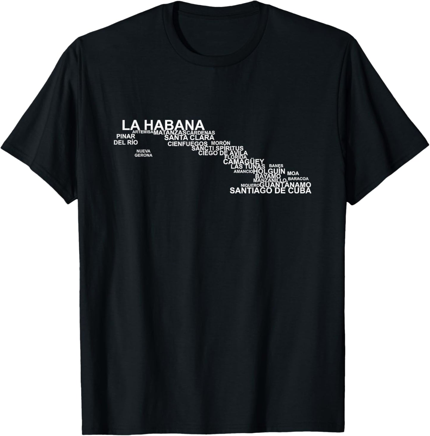 Cuba Outline, Cuba Travel, Cuba Holiday, Cubans, Cuba T-Shirt - T-Shirt | Black
