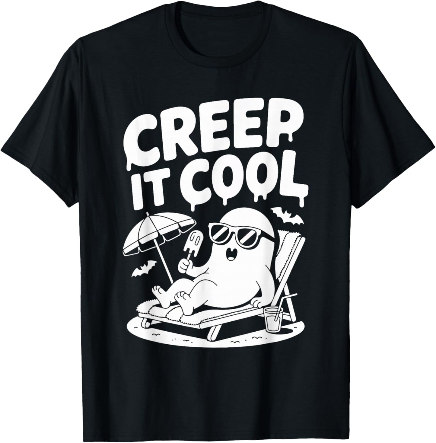 Creep It Cool Summerween Halloween Fun T-Shirt - T-Shirt | Black