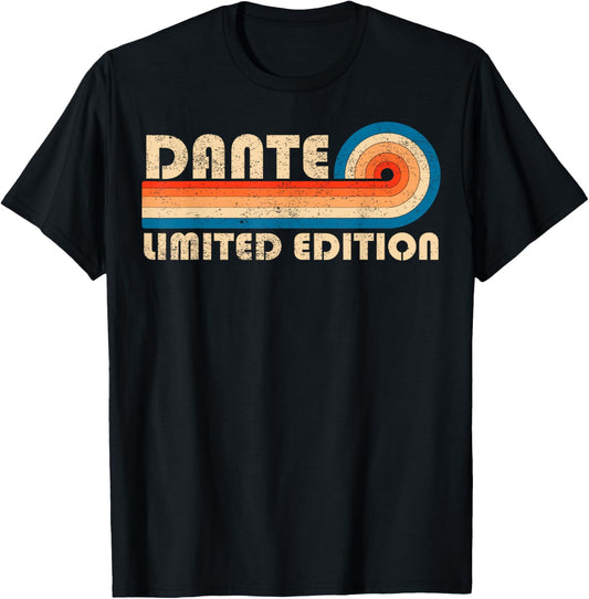 DANTE First Name Funny Retro Vintage Birthday T-Shirt - T-Shirt | Black