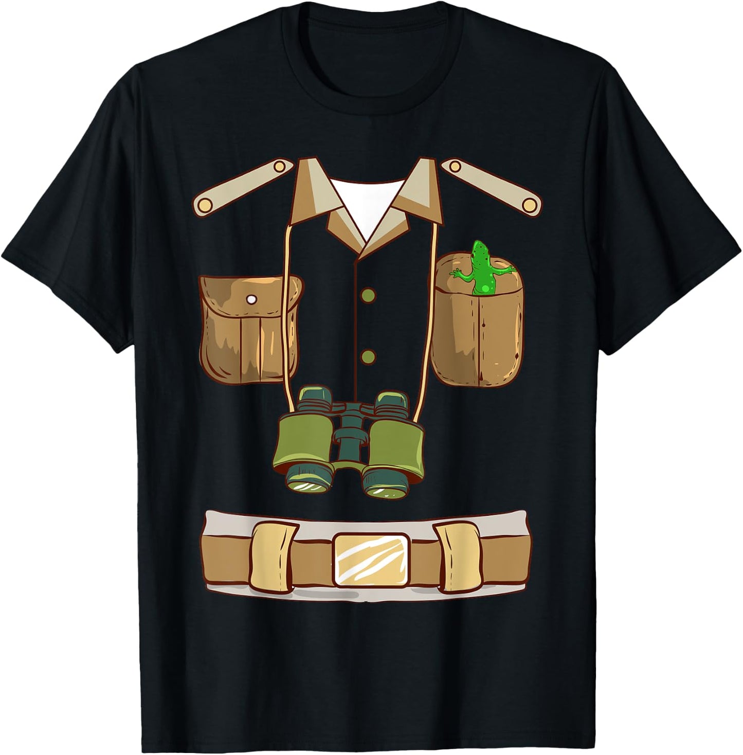 Zookeeper Safari Costume Explorer Safari Guide Halloween T-Shirt - T-Shirt | Black