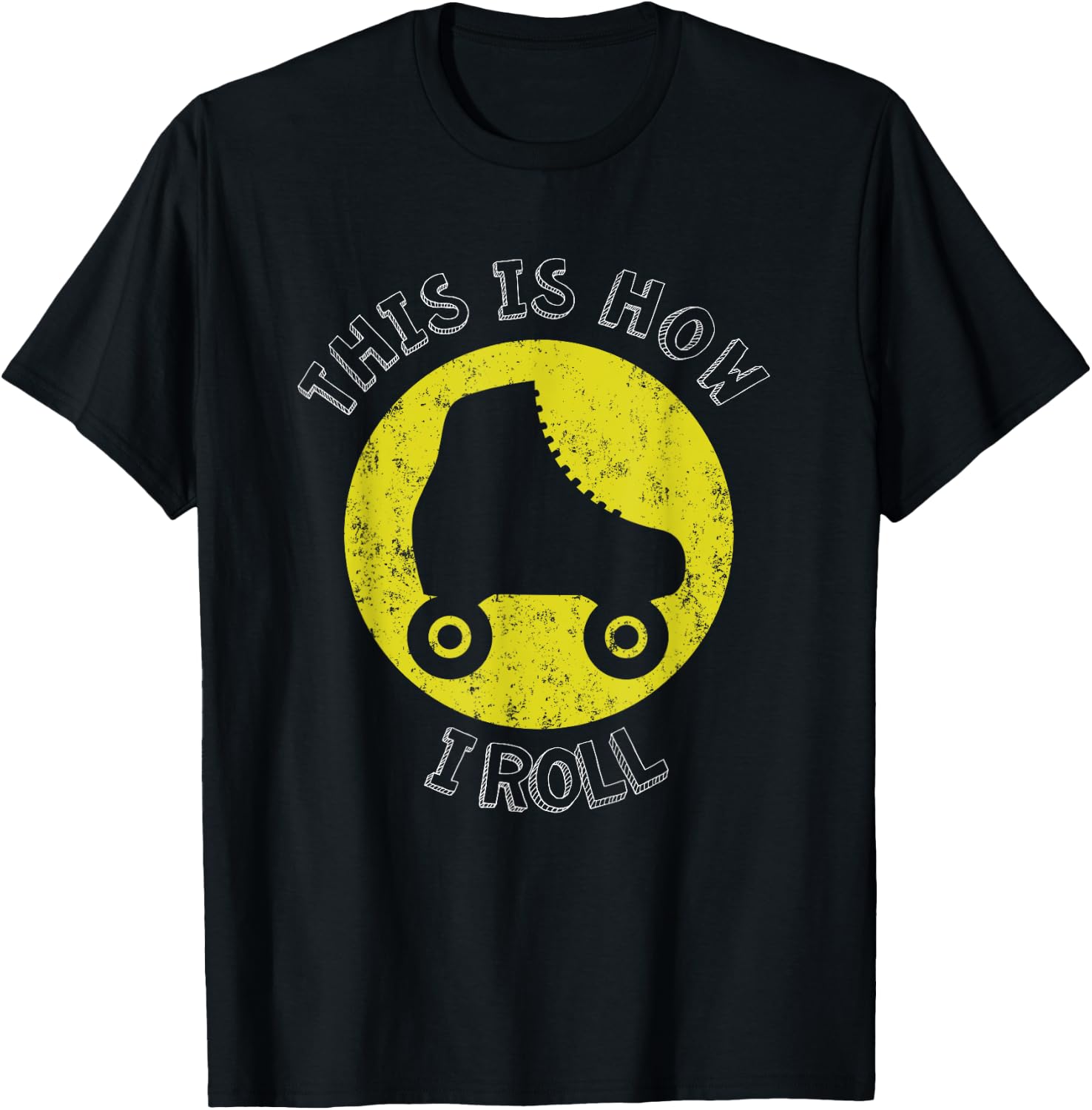 70's This Is How I Roll Vintage Retro Roller Skates Shirt T-Shirt - T-Shirt | Black