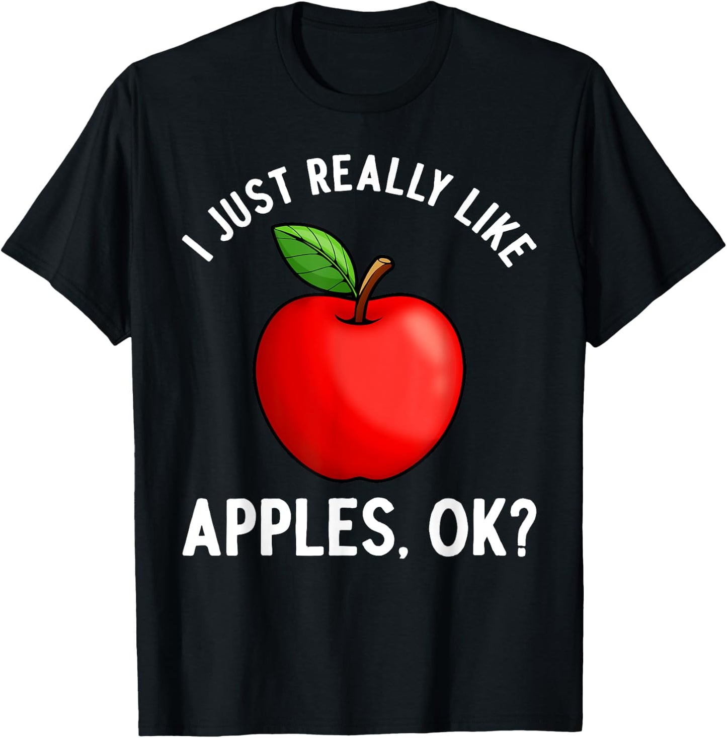 Cool Apple Art Women Kids Apple Picking Fruit Apples T-Shirt - T-Shirt | Black