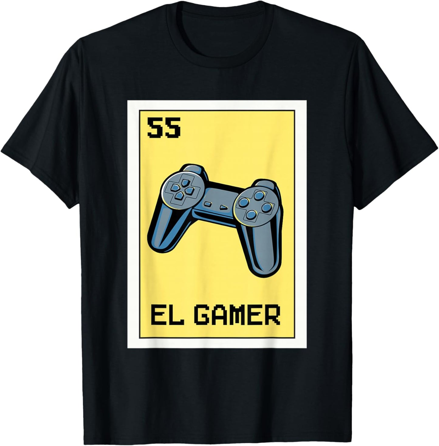 El Gamer Mexican Gaming Console Video Game Lottery Card T-Shirt - T-Shirt | Black