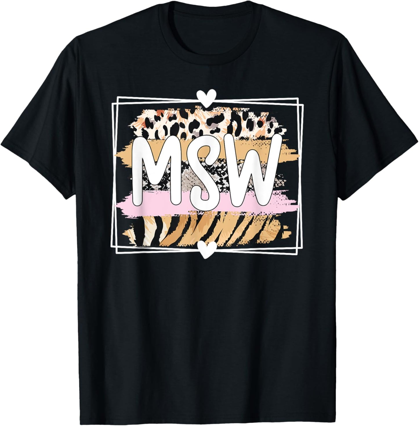 MSW Social Worker Graduation Master's Degree T-Shirt - T-Shirt | Black
