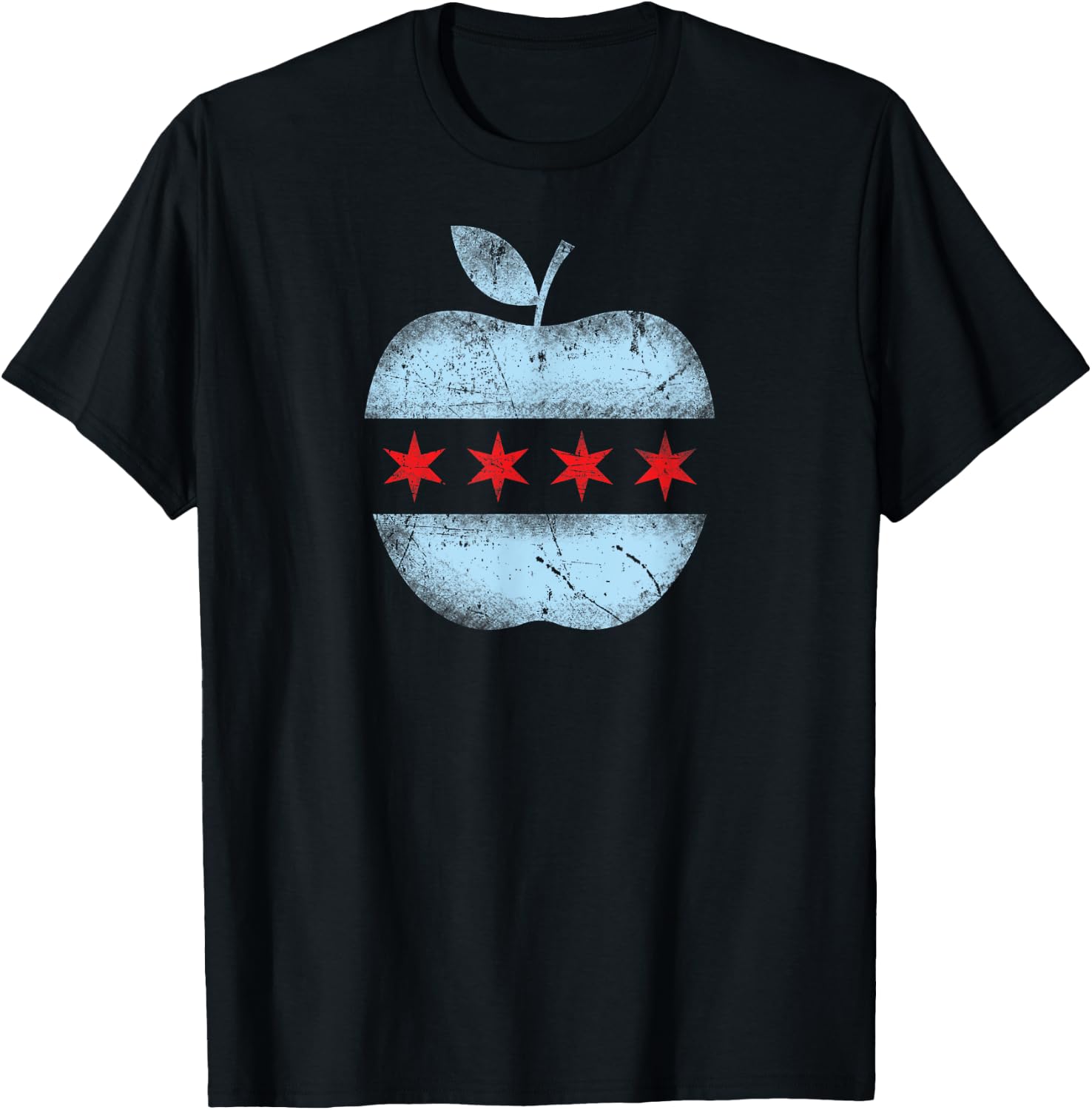 Chicago Flag Teacher School Cute Women Girls Kids T-Shirt - T-Shirt | Black