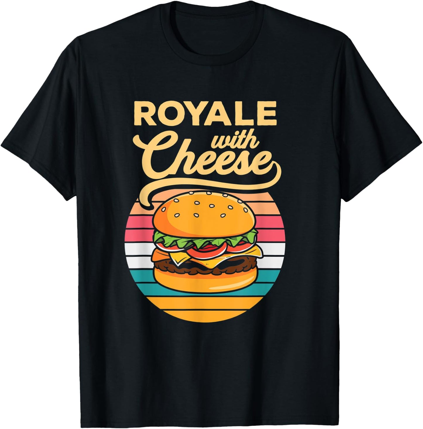 Cheese Burger Royale Cheeseburger Hamburger Lover T-Shirt - T-Shirt | Black