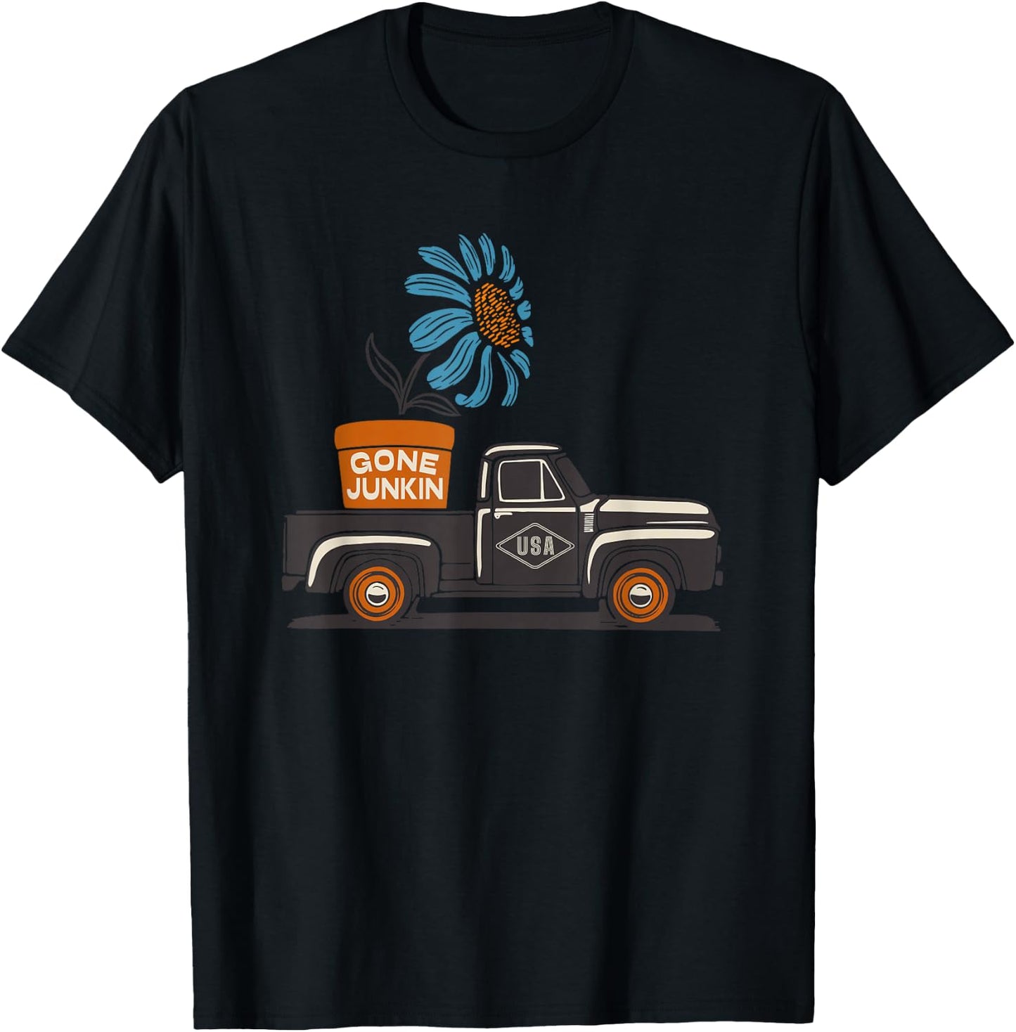 Gone Junkin - Antique & Junk Lovers - Thrifting T-Shirt - T-Shirt | Black
