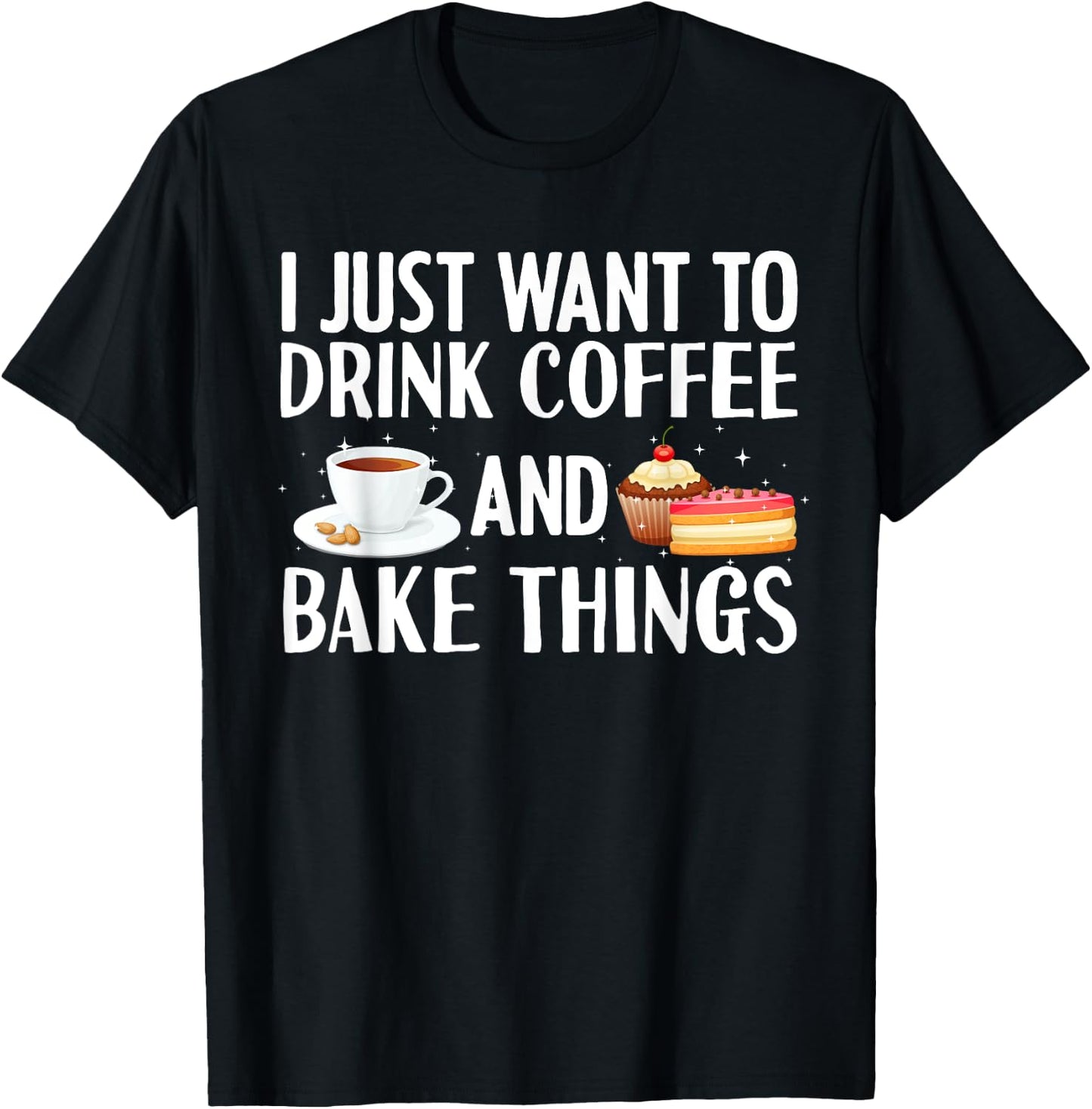 Cool Baker Women Cupcake Baking Bakers Coffee Lovers T-Shirt - T-Shirt | Black