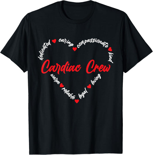 Cardiac Crew Cardiology Nurse Cardiologist T-Shirt - T-Shirt | Black
