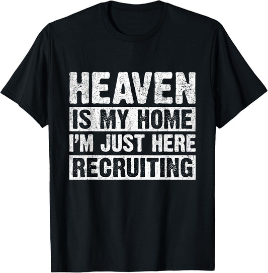 Heaven Is My Home Christian Religious Jesus T-Shirt - T-Shirt | Black