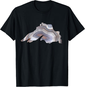 Lake Superior Agate Great Gift Rockhounds & Agate Lovers T-Shirt - T-Shirt | Black