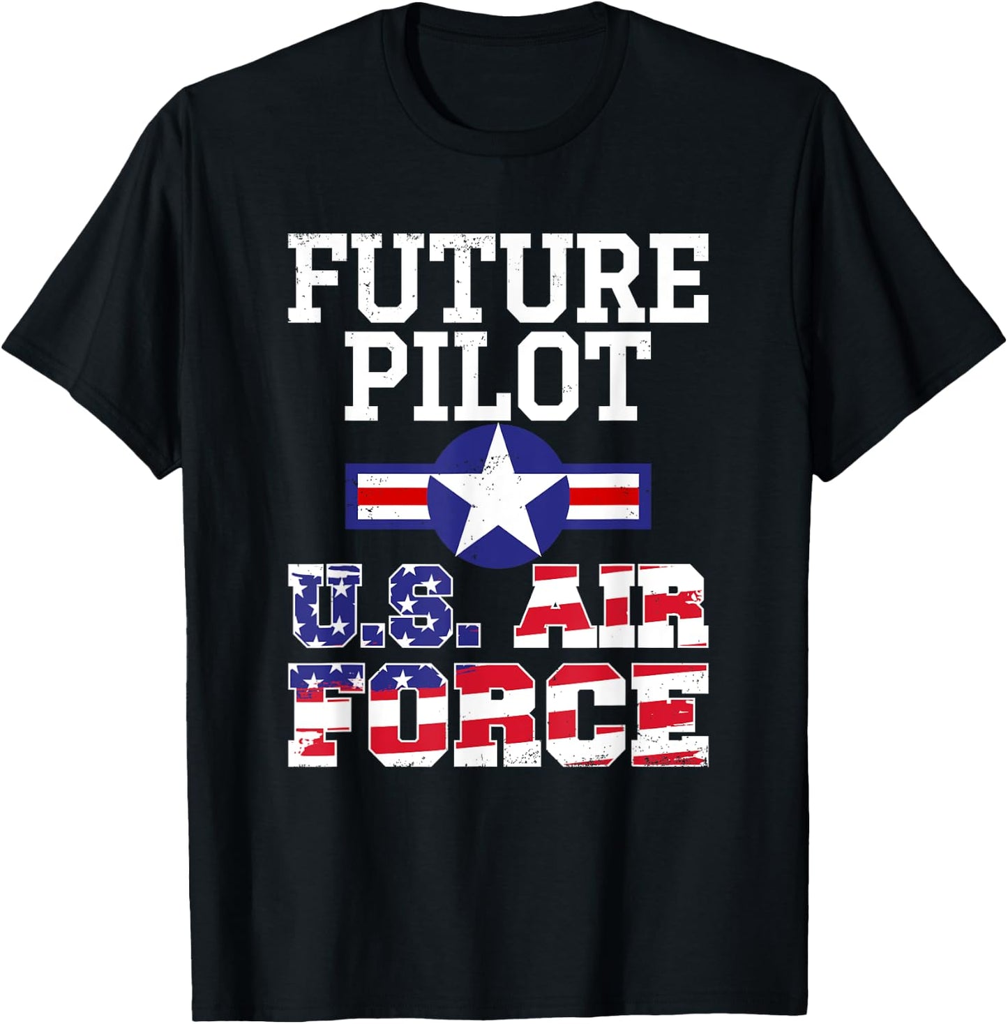 US Air Force Future Pilot Vintage silhouette T shirt T-Shirt - T-Shirt | Black