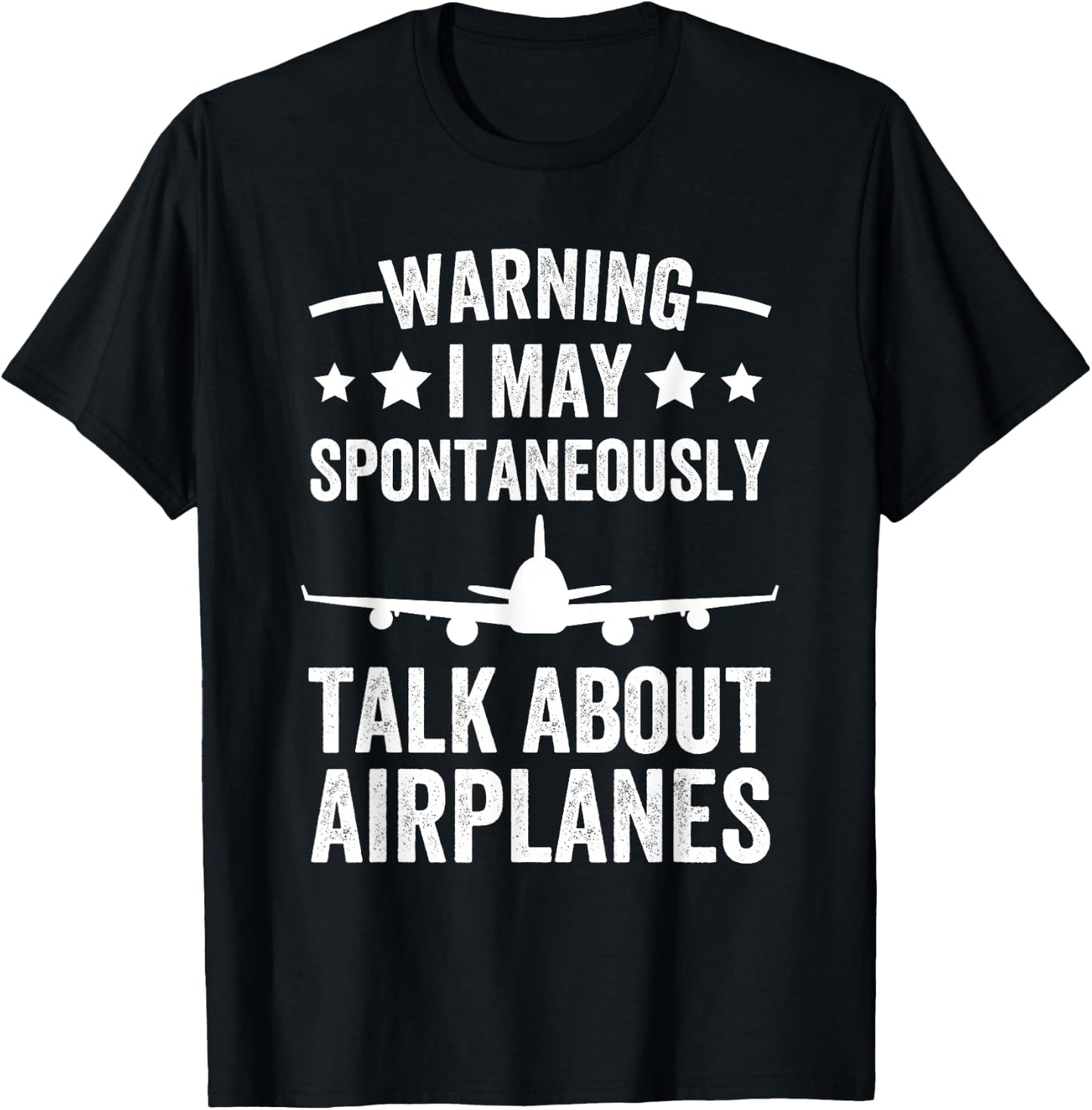 I May Talk About Airplanes Funny Pilot & Aviation Airplane T-Shirt - T-Shirt | Black