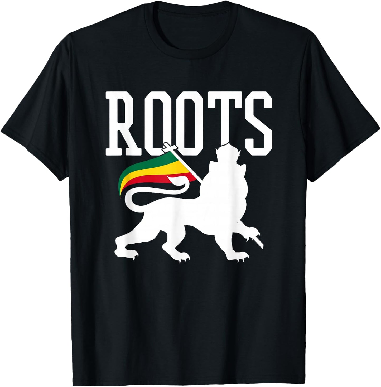 Reggae Roots Lion Of Judah Rastafari Rasta Music Gift T-Shirt - T-Shirt | Black