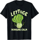 Lettuce Romaine Calm Mindfulness Vegan Yoga Lover Yogi Joke Small T-Shirt - T-Shirt | Black