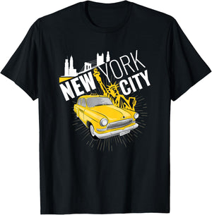 NYC New York Yellow Cab Taxi Gift Shirt Men Women Kids T-Shirt - T-Shirt | Black