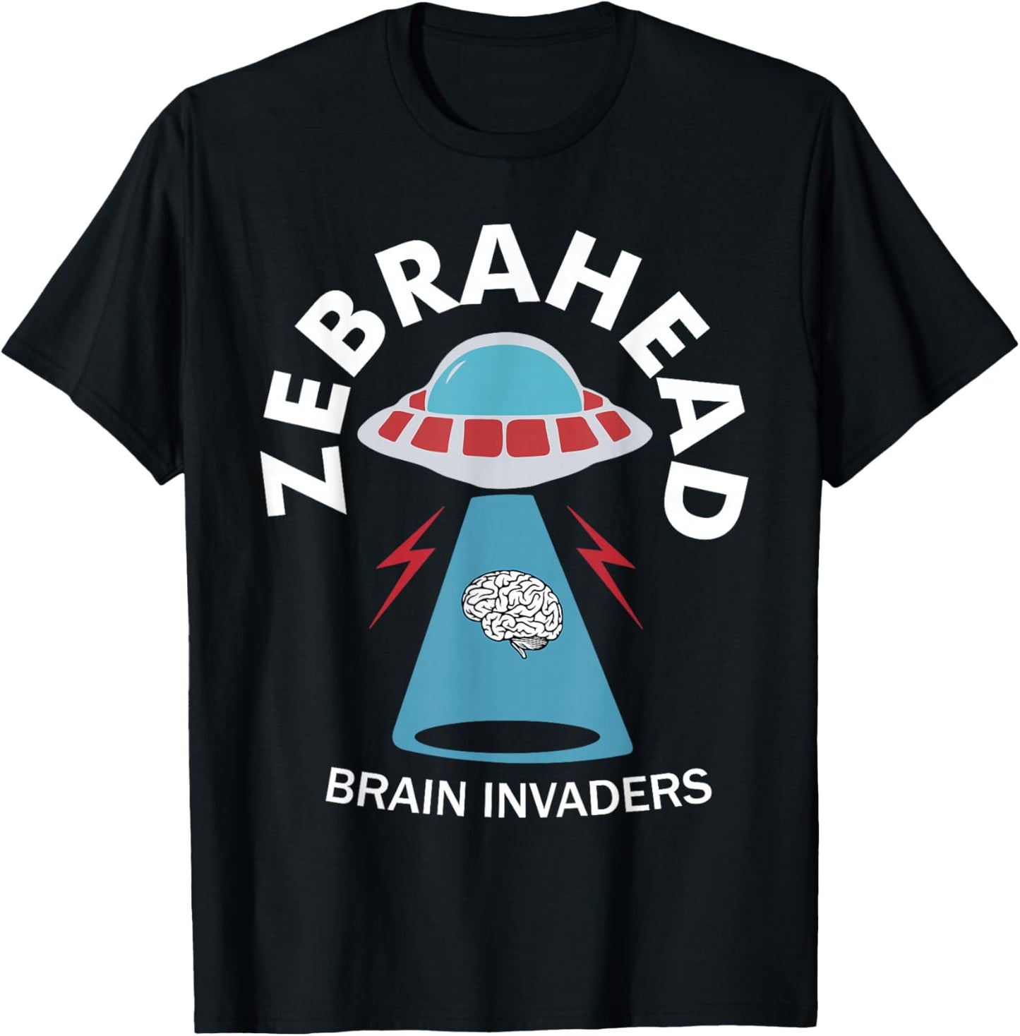 Zebrahead brain invaders Funny design T-Shirt - T-Shirt | Black