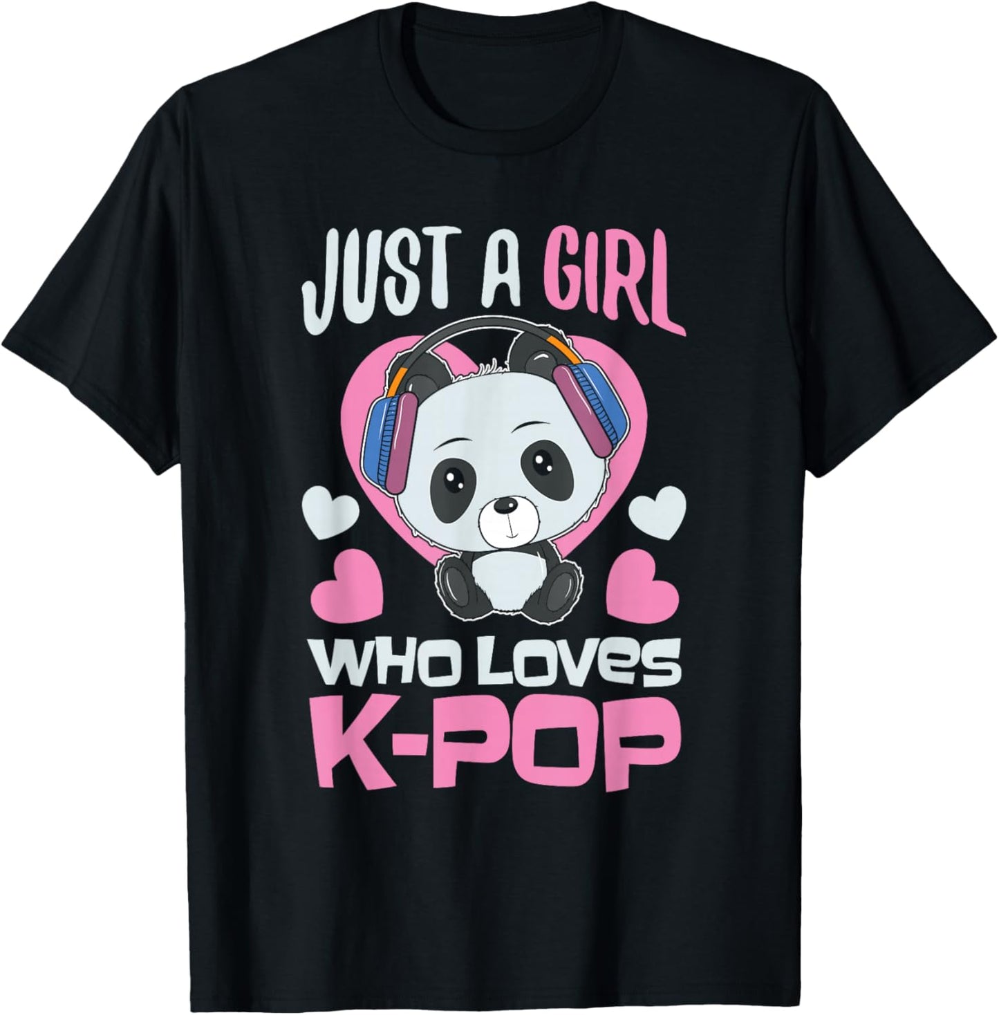 K-Pop Panda Kpop South Korea Music Fans Gift T-Shirt - T-Shirt | Black