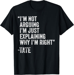 TATE Quote Funny Birthday Custom Name Idea Engineer T-Shirt - T-Shirt | Black